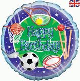 Oaktree 18inch Happy Birthday Sports - Foil Balloons