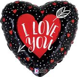 Betallic 18inch Love You Heart Arrow - Foil Balloons