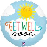 Betallic 18inch Get Well Soon Sun Holographic - Foil Balloons