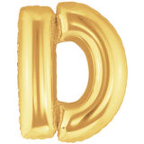 Letter D Gold - Foil Balloons