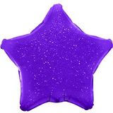 Oaktree 19inch Purple Holographic Star (Flat) - Foil Balloons