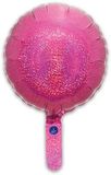 Oaktree 9inch Holographic Pink Round (Flat) - Foil Balloons