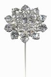 Eleganza Classic Diamante Flower Wire Pick 45mm x 8" 1pc - Accessories