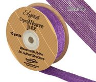 Eleganza Open Weave Jute 25mm x 9.1m (10yds) Purple No.36 - Ribbons