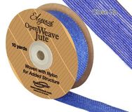 Eleganza Open Weave Jute 25mm x 9.1m (10yds) Blue No.18 - Ribbons