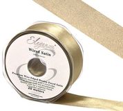 Eleganza Wired Edge Premium Double Faced Satin 38mm x 20m Taupe No.03 - Ribbons