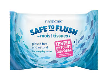 Safe to Flush Moist Tissues