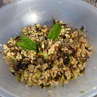 Bulgur with Roasted Pointed Cabbage