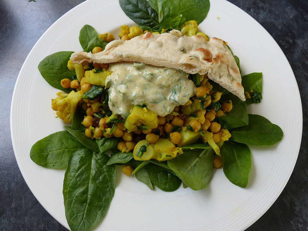 Cauliflower Chickpea Salad