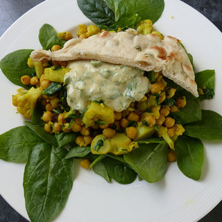 Cauliflower Chickpea Salad