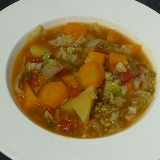 Chunky Root Vegetable & Cabbage Soup
