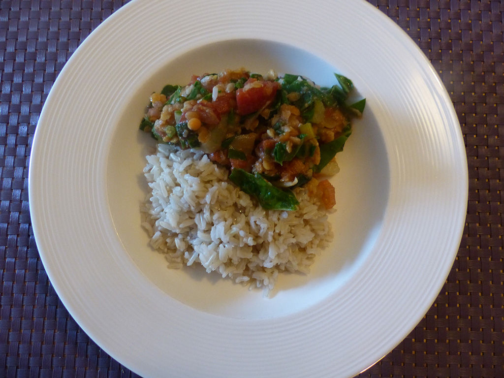 Lentil curry with fish