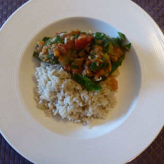 Lentil curry with fish