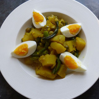 Potato and egg curry