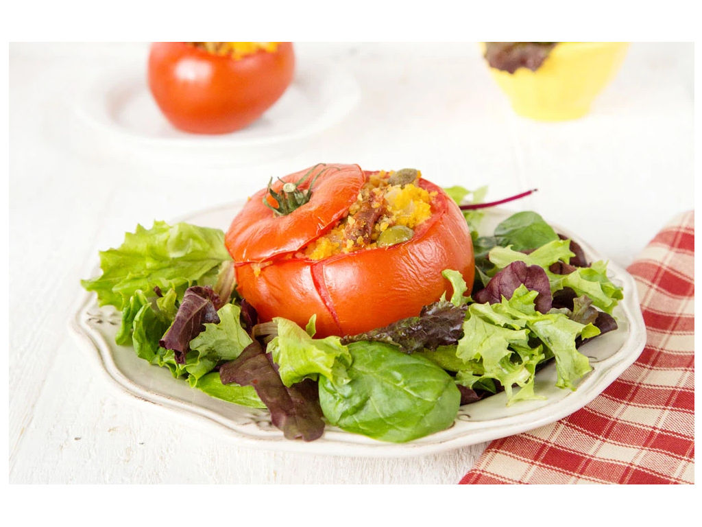 Mediterranean Couscous Stuffed Tomatoes