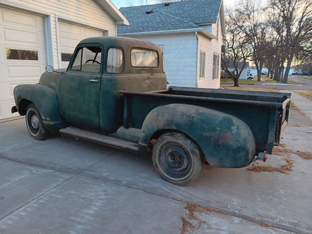 1952 Chevy 1/2 ton, Short Box, 5 Window cab, 3 spd. Trans, Original Engine