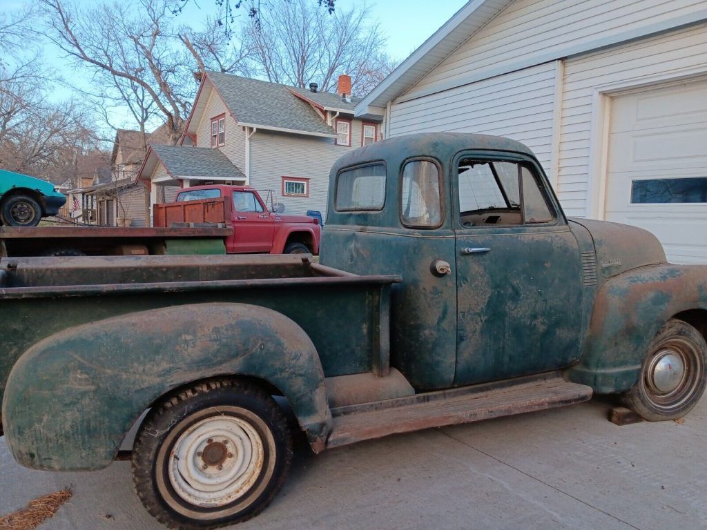 1952 Chevy 1/2 ton, Short Box, 5 Window cab, 3 spd. Trans, Original Engine