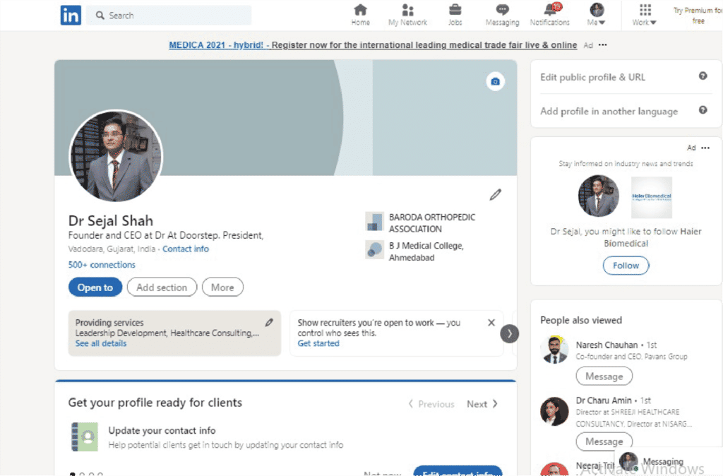 Dr_Door Step_linkedin_optimization