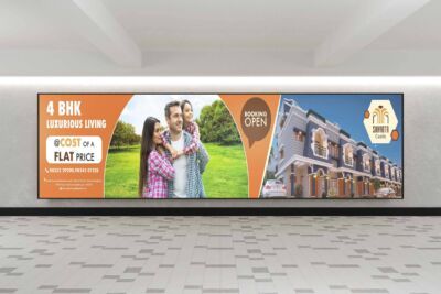 Indoor Advertising Billboard Mockup