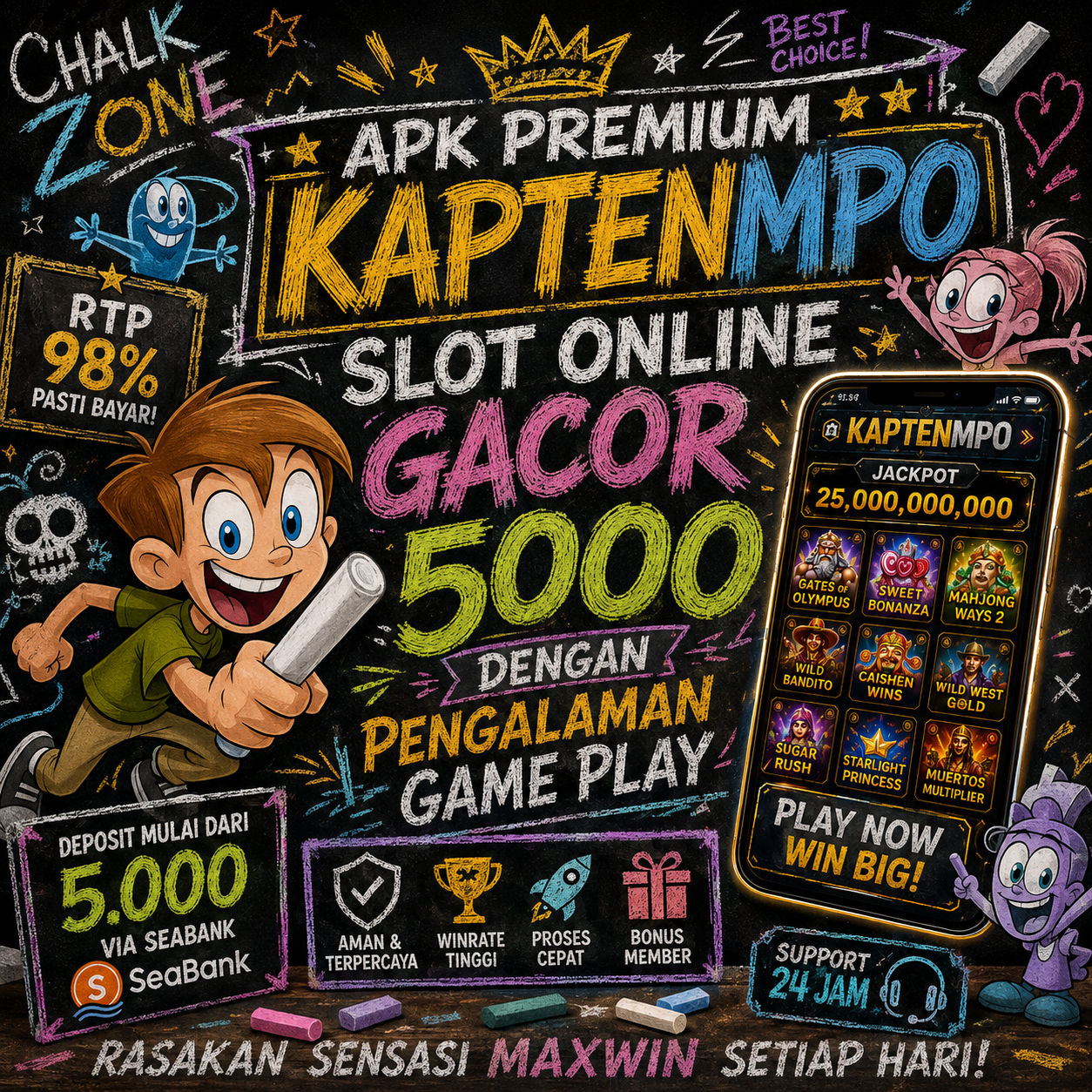APk Premium Kaptenmpo Slot Online Gacor 5000 dengan Pengalaman Game Play
