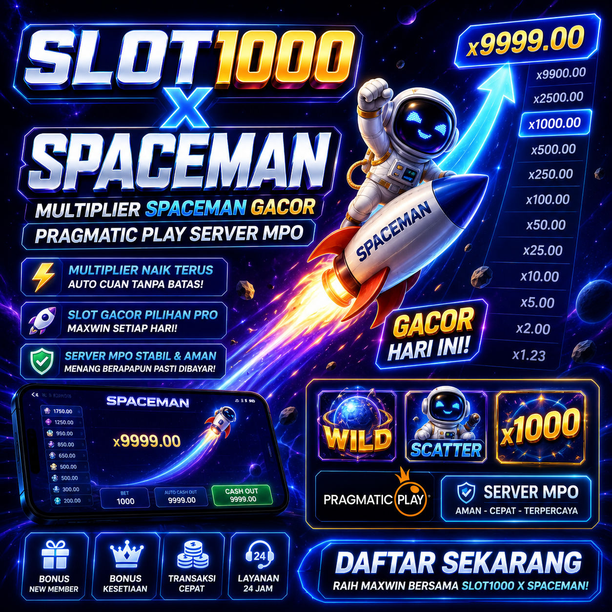 Slot1000 X Spaceman: Multiplier Spaceman Gacor Pragmatic Play Server Mpo