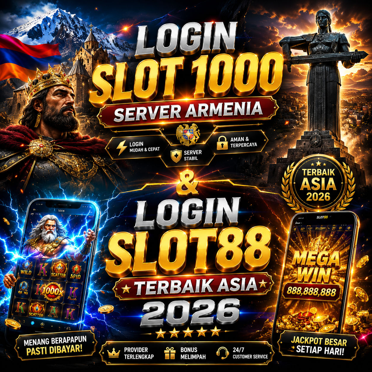 Login Slot 1000 Server Armenia & Login Slot88 Terbaik Asia 2026
