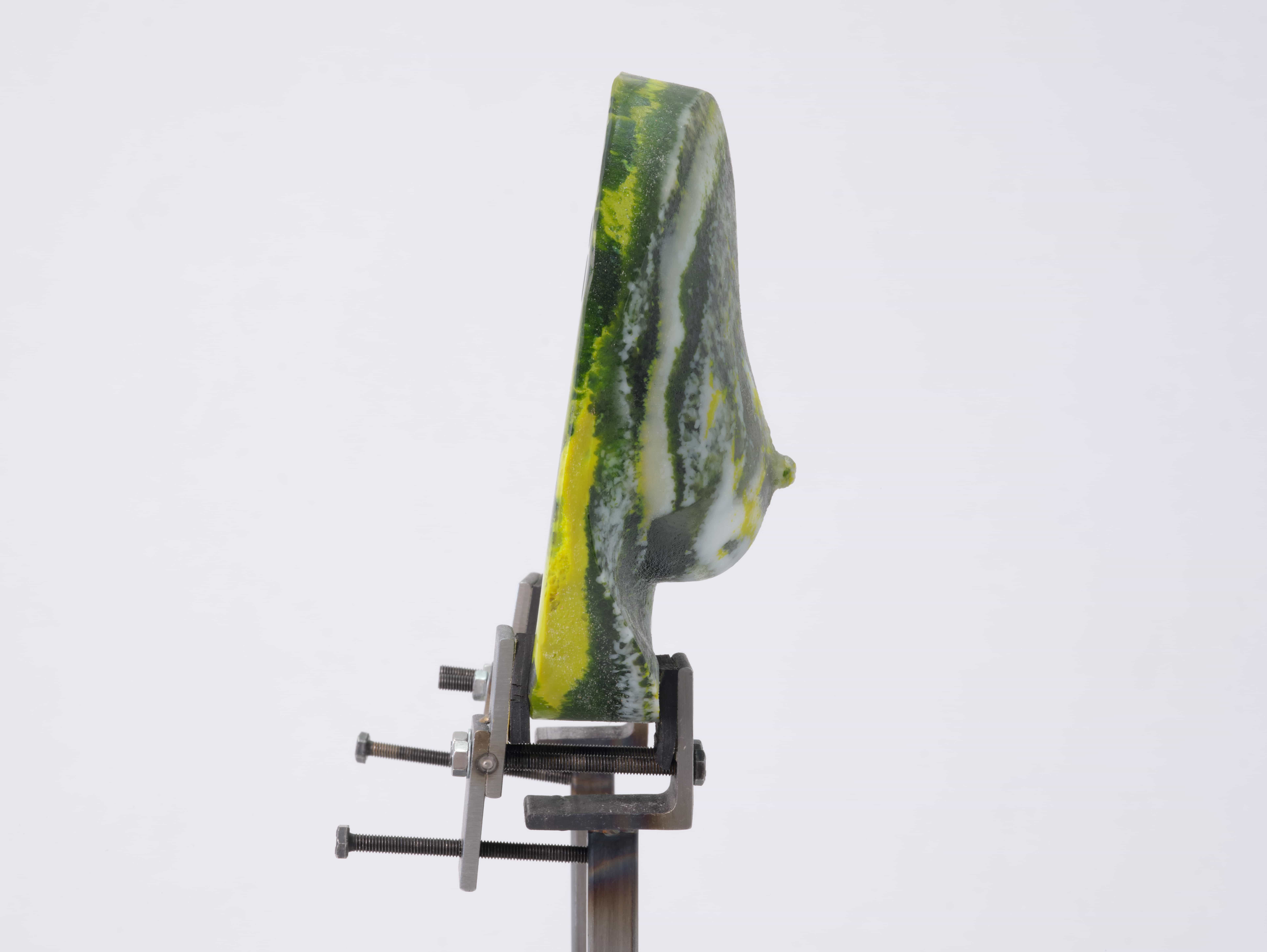 St Agatha - glass sculpture side profile
