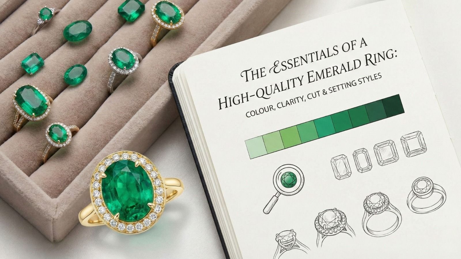 Luxury Emerald Engagement Ring