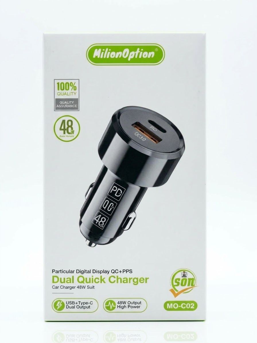 MilionOption 48W Dual Quick Car Charger