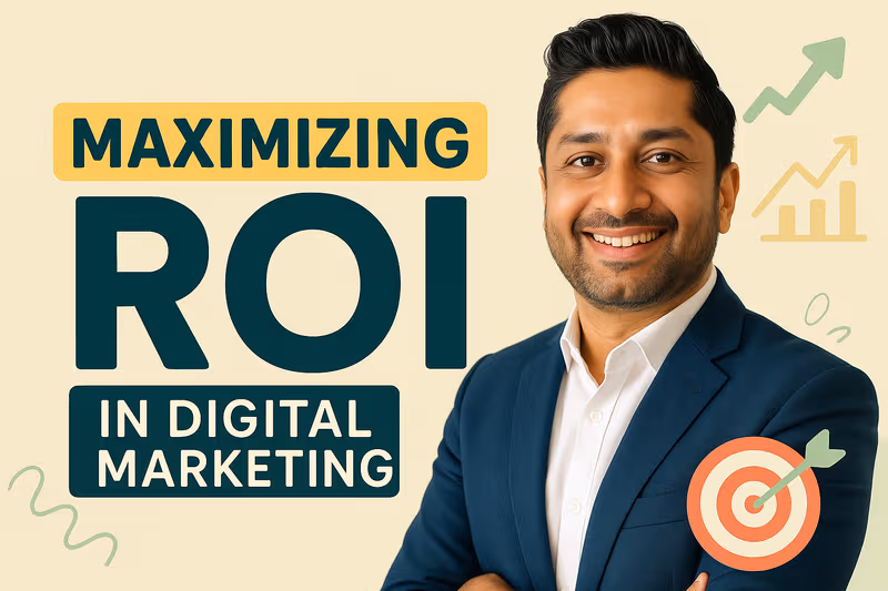 Maximising ROI in Digital Marketing Workshop thumbnail showing a laptop with charts