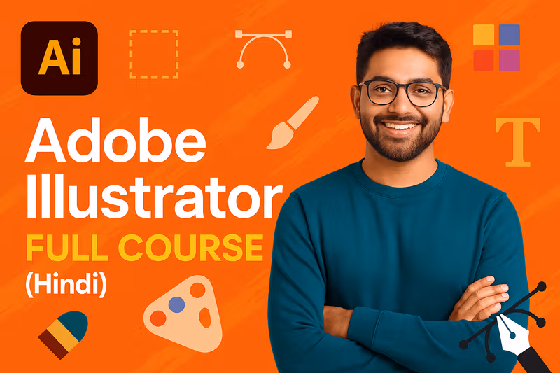 Illustrator Full Course Thumbnail - Learn how to reset workspace and find missing tools