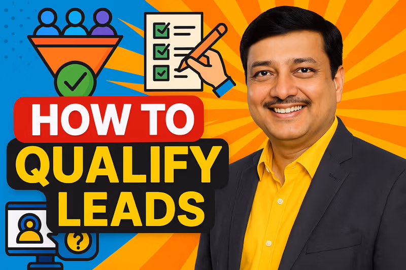 Salesperson categorizing leads into hot, warm, and cold categories for prioritization
