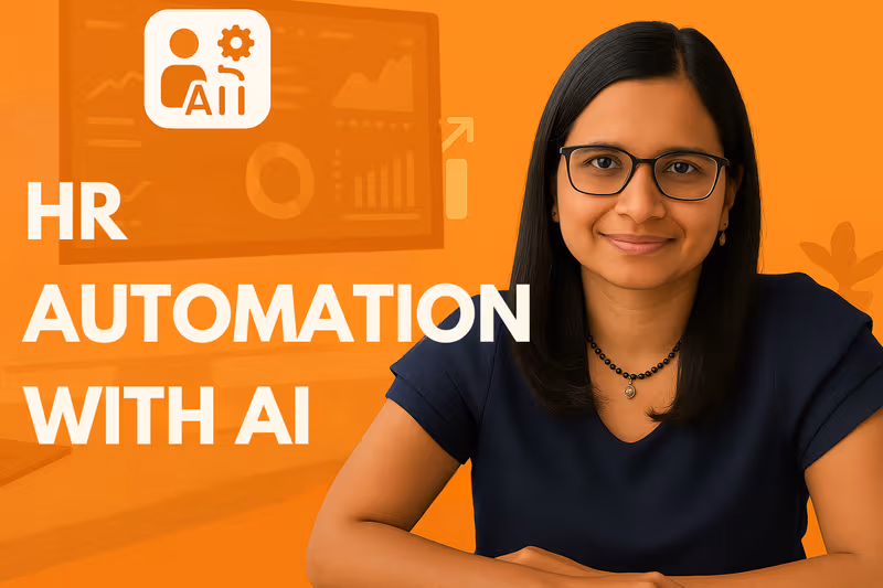 An HR professional using ChatGPT to automate repetitive tasks, symbolizing efficiency in human resources.