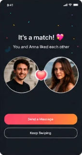 Instadate app profile and dating preferences screen