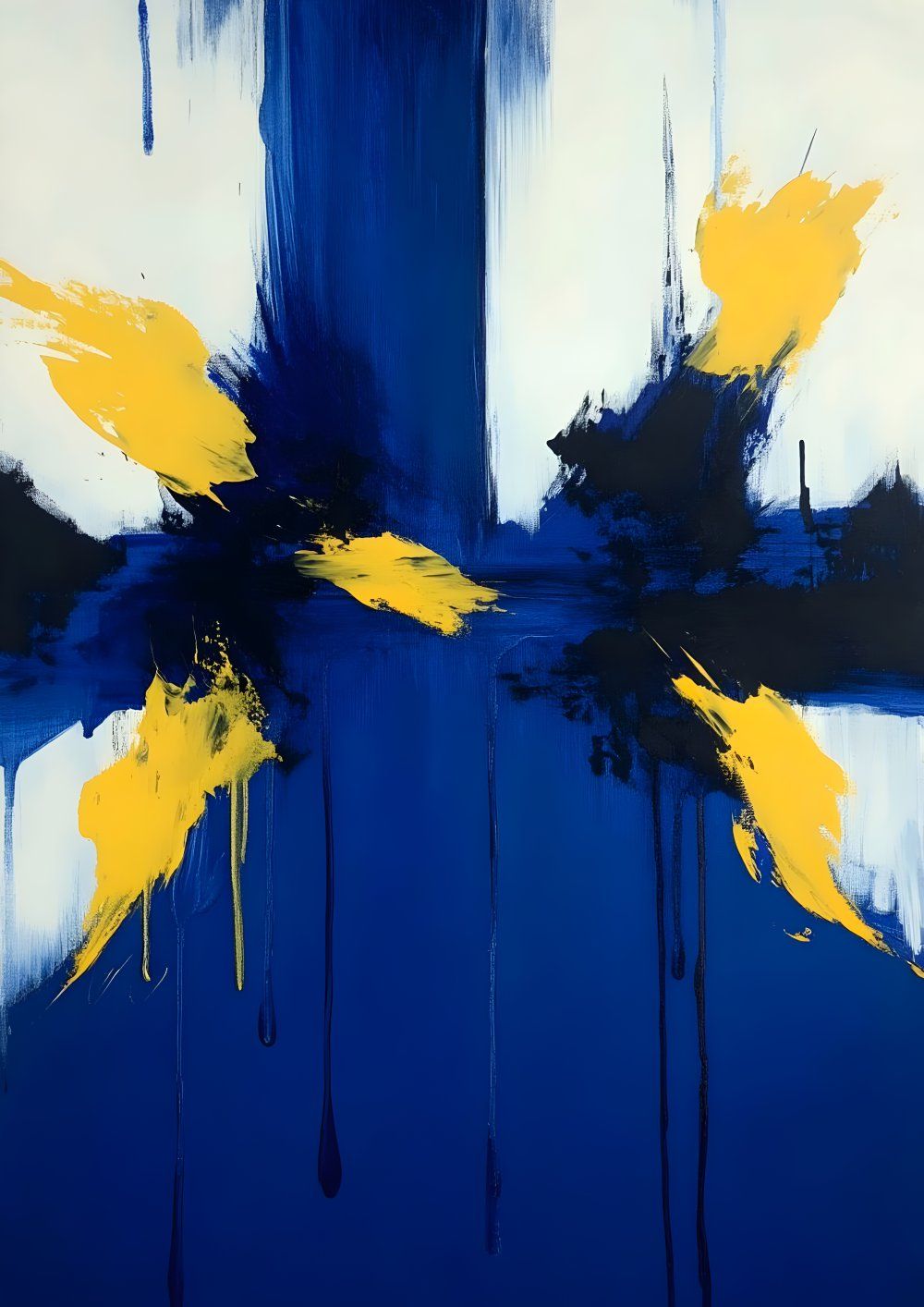 Konten Abstract Karya Biru