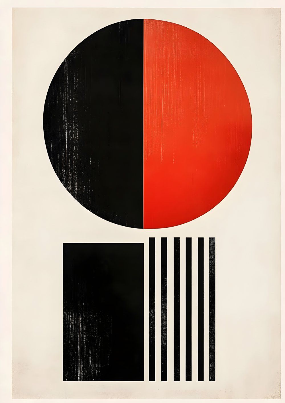 Konten Abstrak dengan Elemen Warna Hitam, Merah, dan Abu-Abu