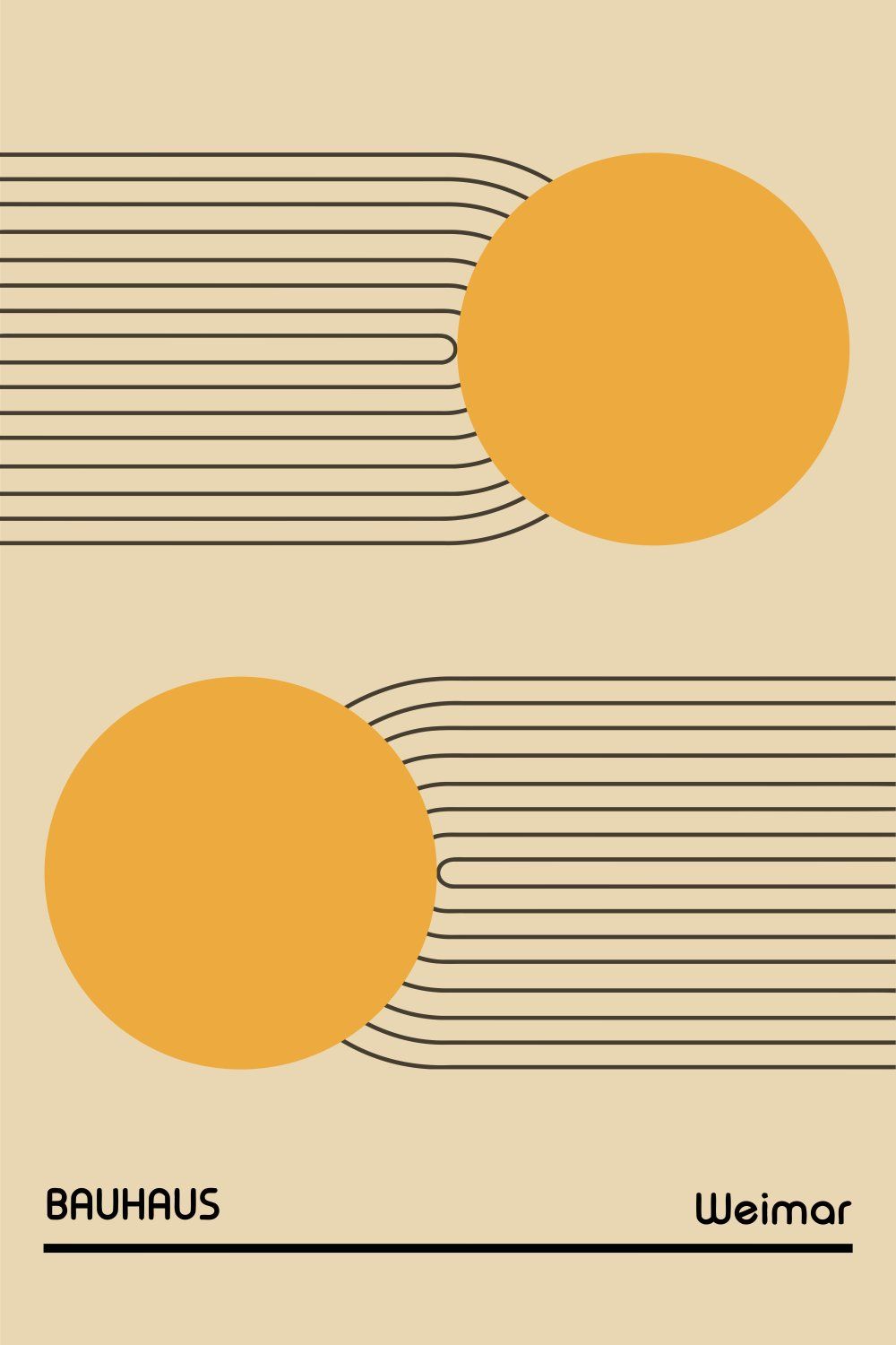 Konten Abstrak dengan Warna Beige, Kuning, dan Orange