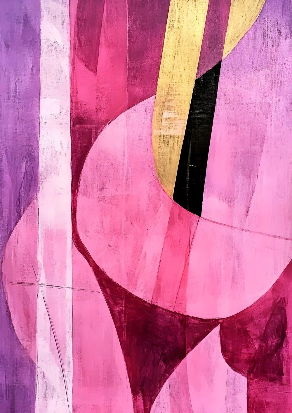 Konten Abstrak Pink Hitam