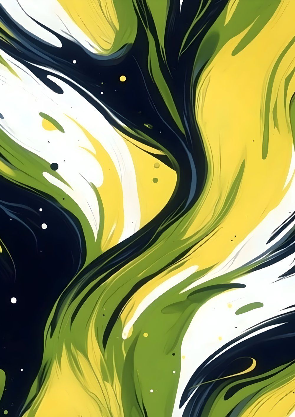 Konten Abstrak Pola Hijau-Kuning