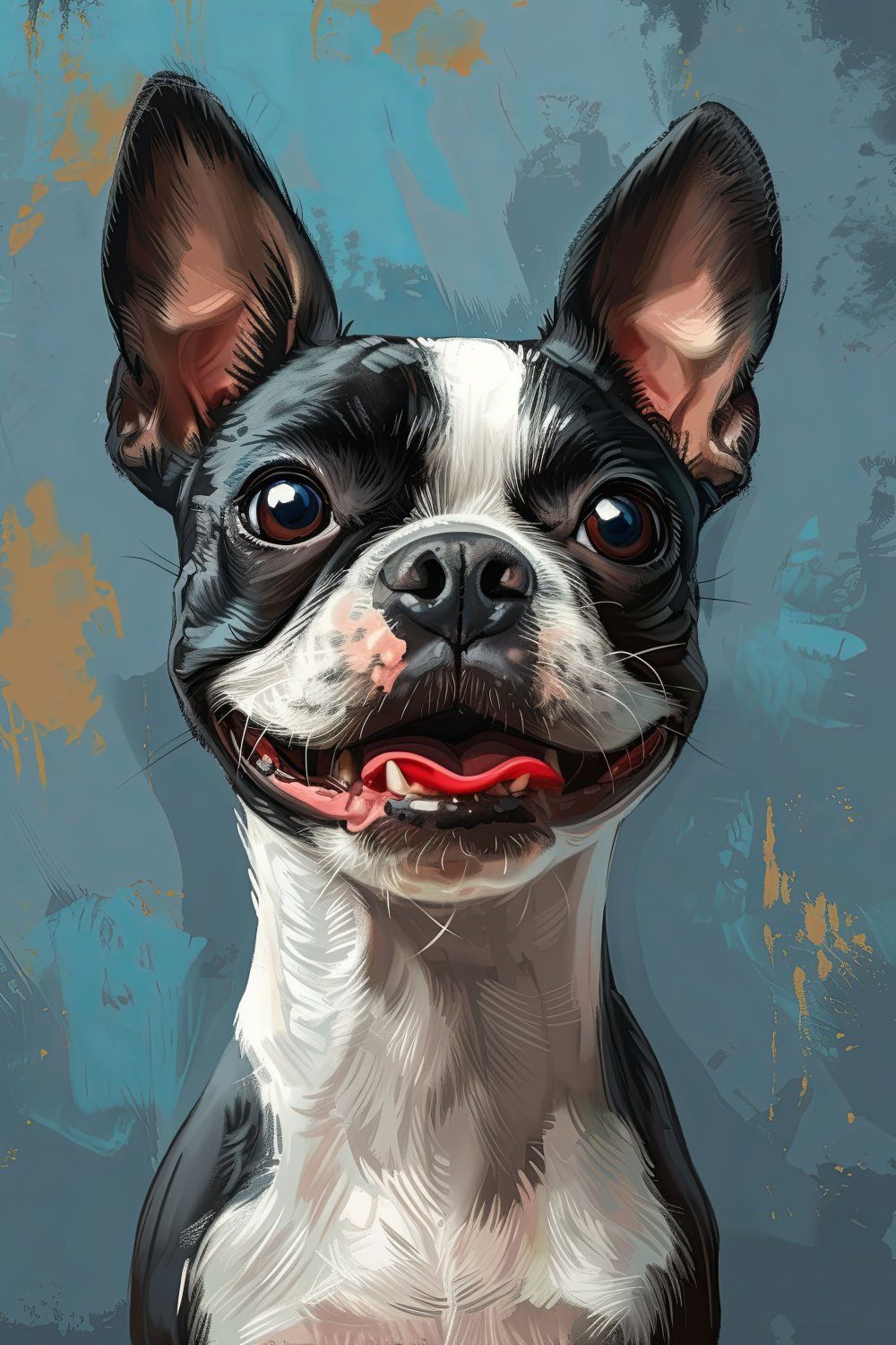 Konten Boston Terrier dengan Tampaknya Lebih Seperti Manusia