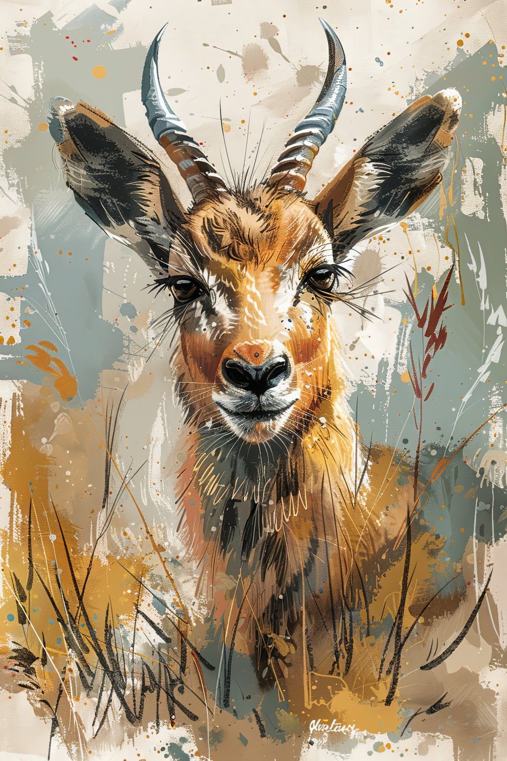 Konten Impala di Tengah Grasses