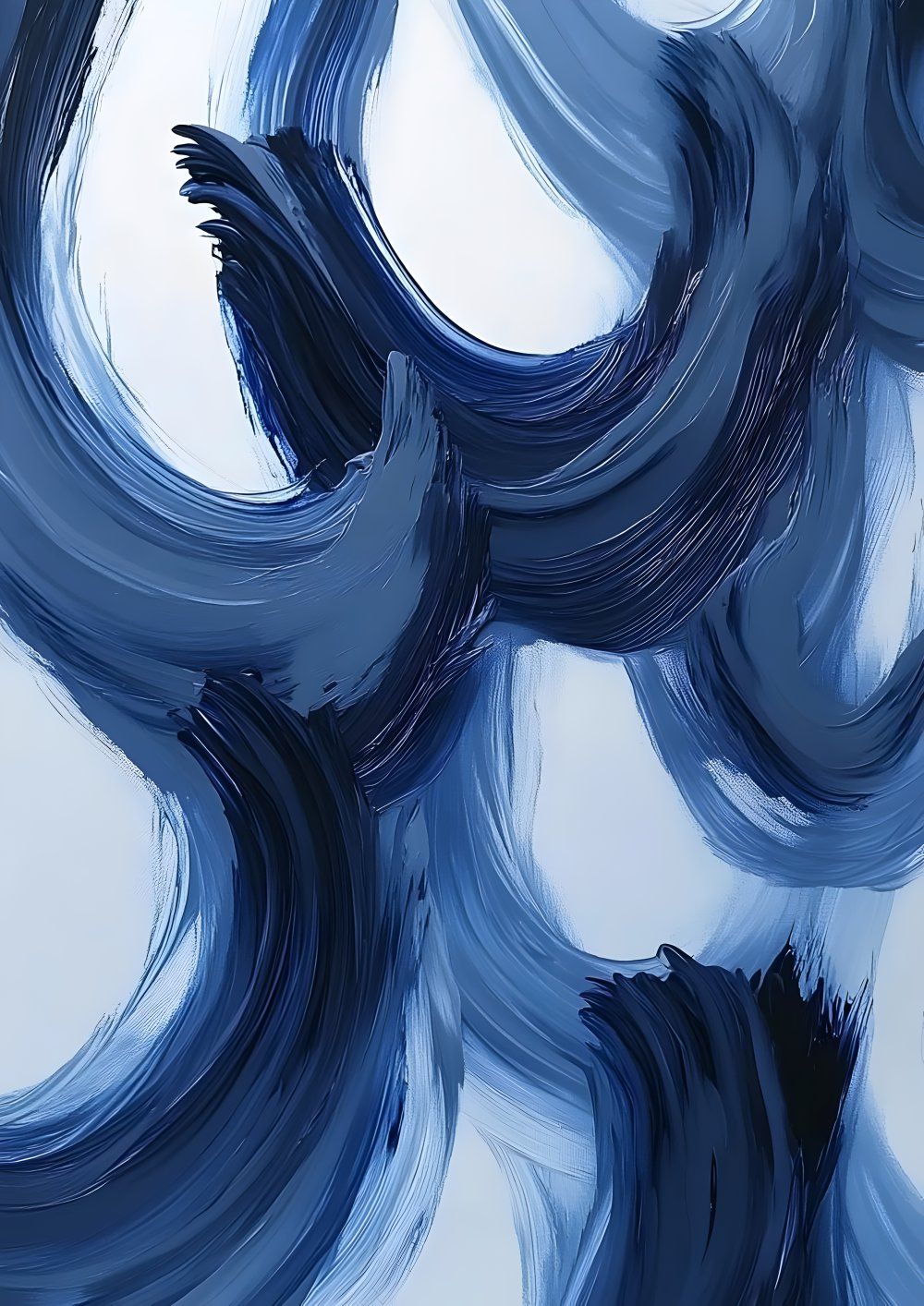 Konten Karya Abstrak Biru