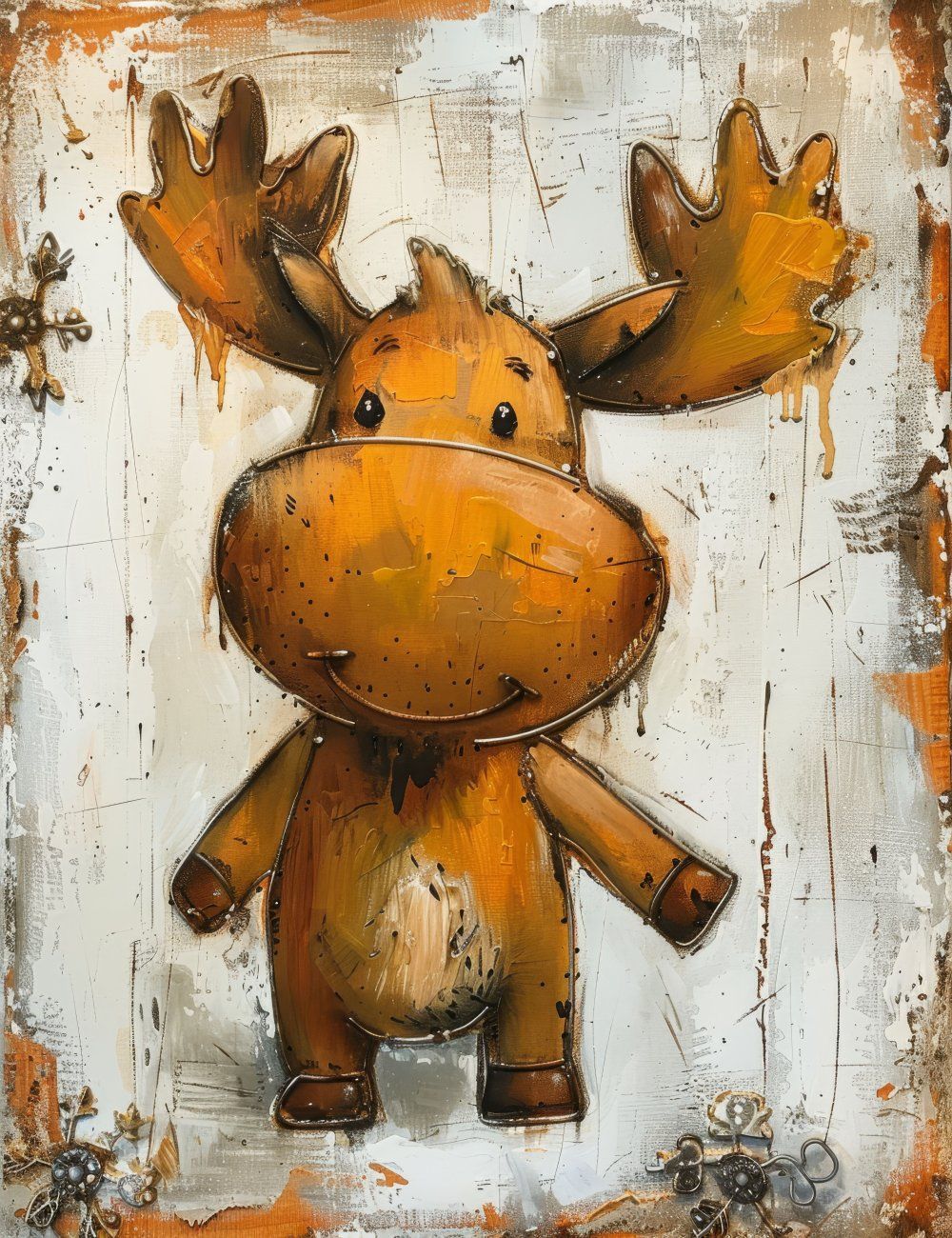 Konten Moose dengan Antler Besar