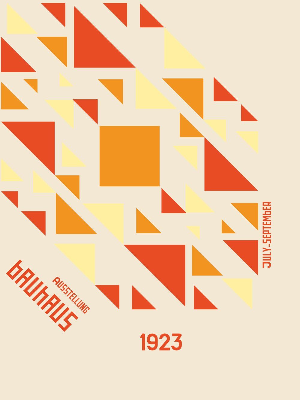 Konten Poster Bauhaus dengan Desain Geometris