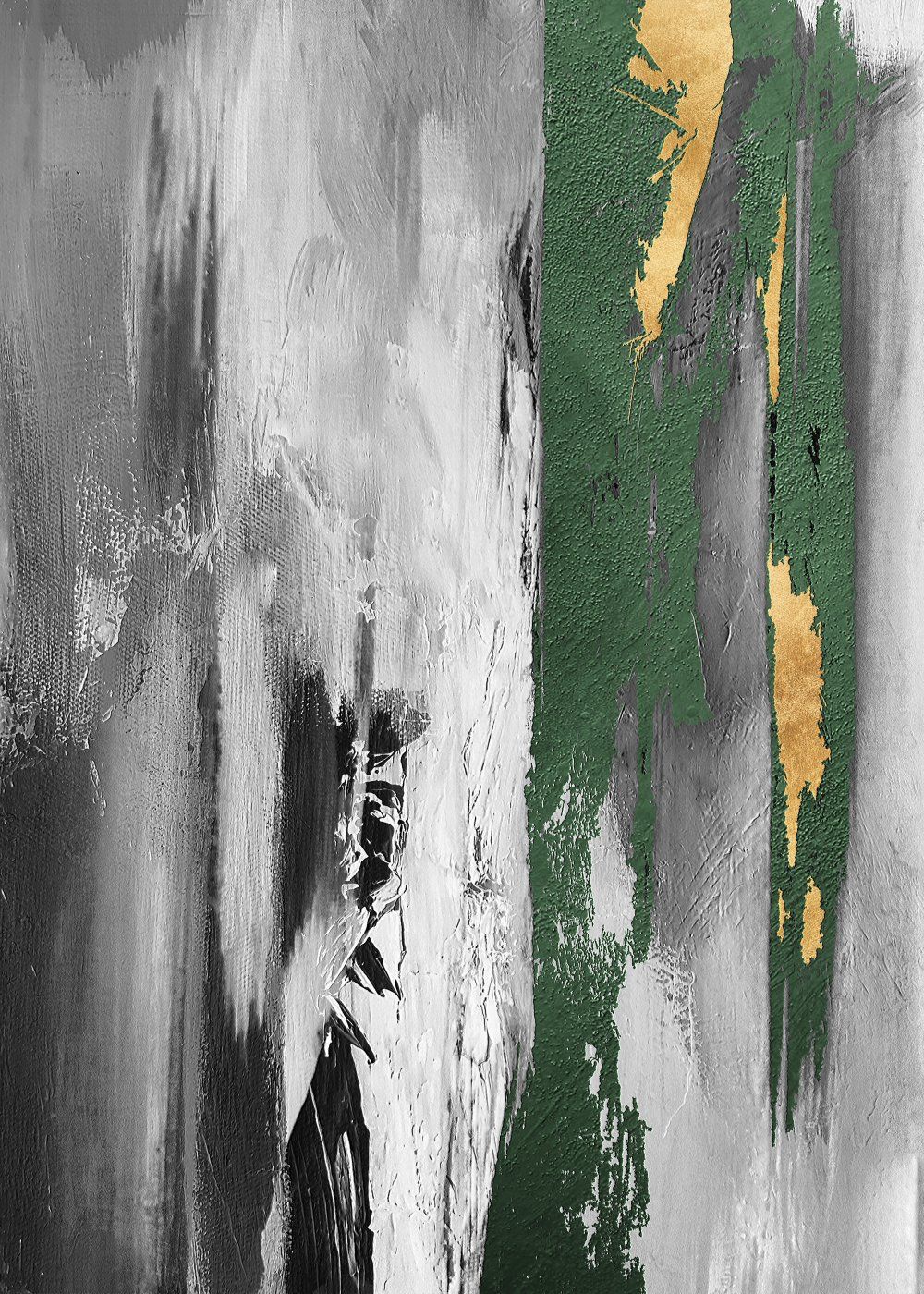 Konten Stripa Hijau Abstract