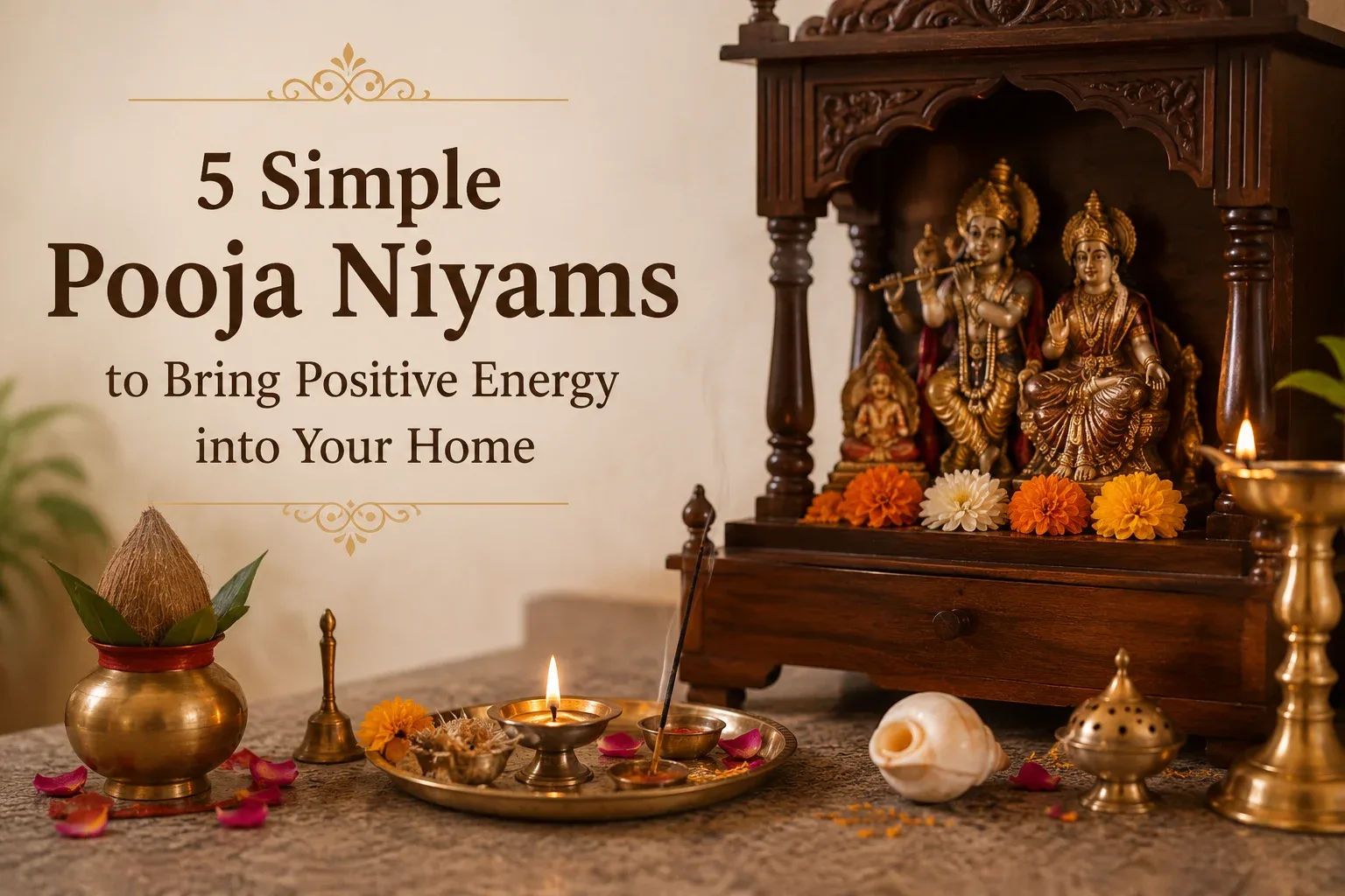 5 Simple Pooja Niyams to Bring Positive Energy into Your Home