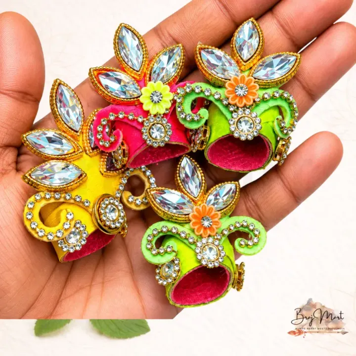 Multicolor Stone Mukut Combo | Size 0 2