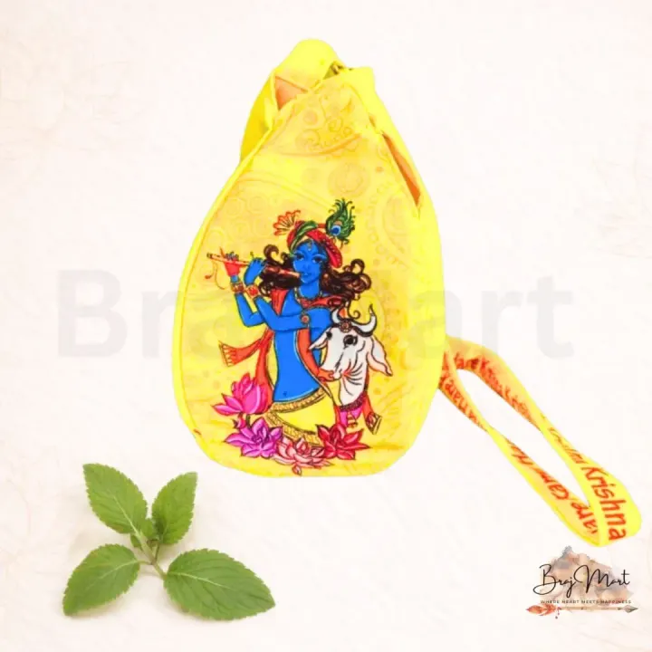 Shree Krishna Printed Japa Beads Bag