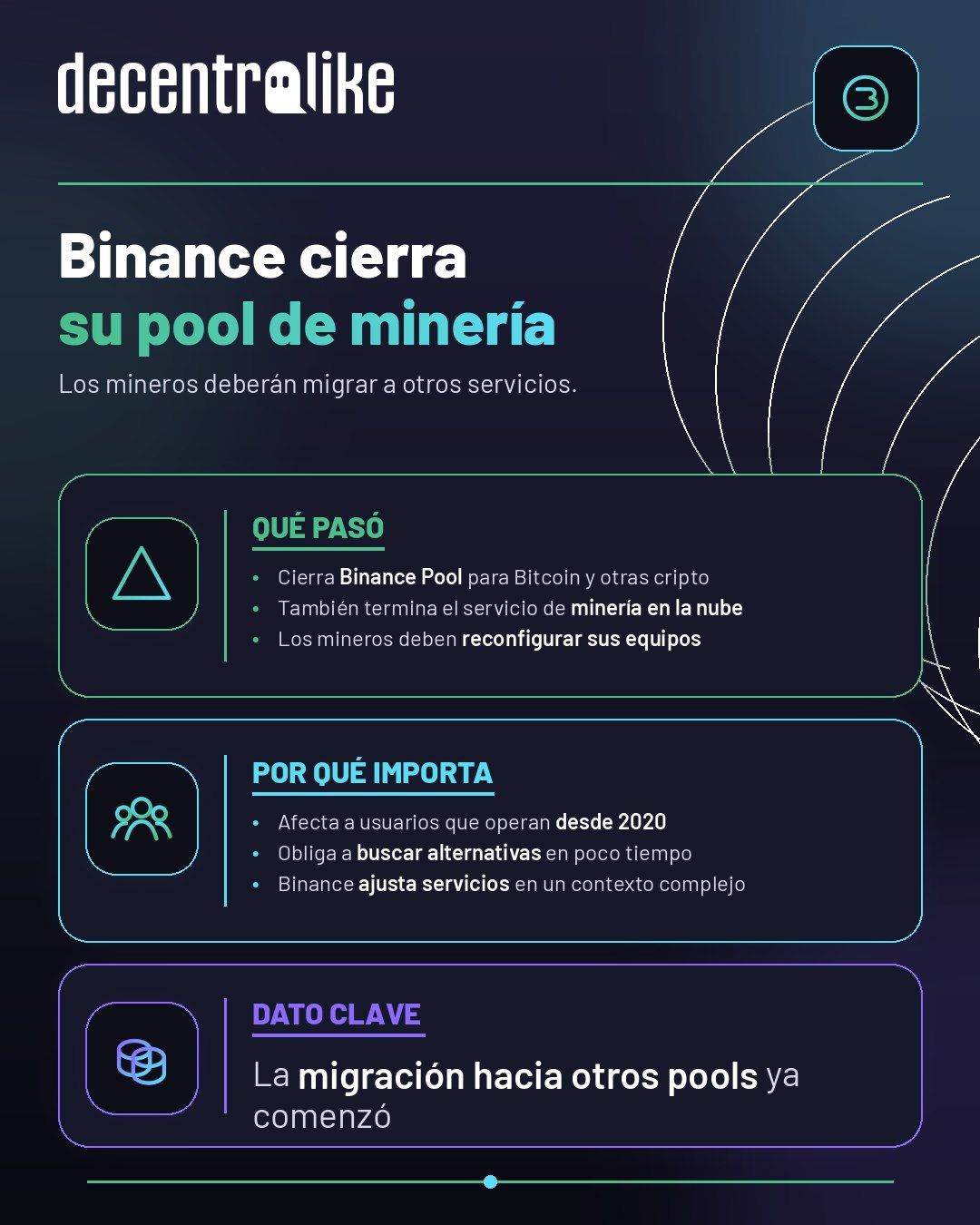 Binance cierra su pool de minería