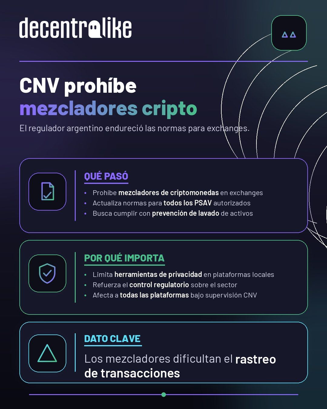 La CNV prohíbe mezcladores de cripto